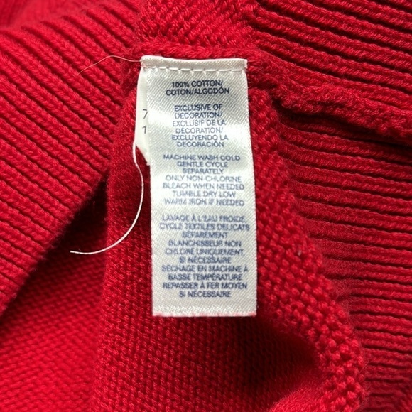 Chaps Ralph Lauren Knit Polar Bear Red Sweater Size Large - Picture 8 of 9